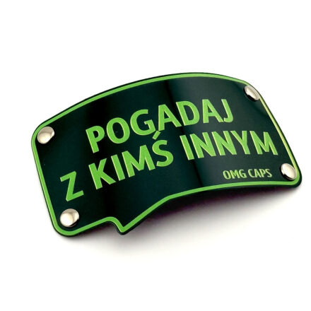 Blaszka POGADAJ Z KIMŚ… green