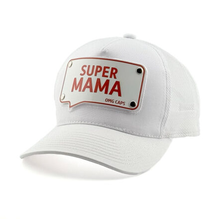 Czapka SUPER MAMA Biała